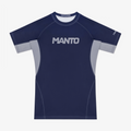 MANTO Rashguard Męski Krótki Rękaw LOGO DUAL Granatowy