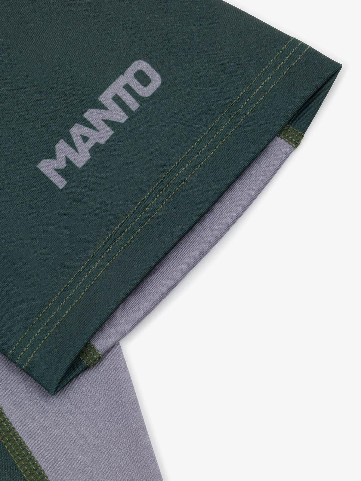 MANTO Rashguard Męski Krótki Rękaw LOGO DUAL zielony