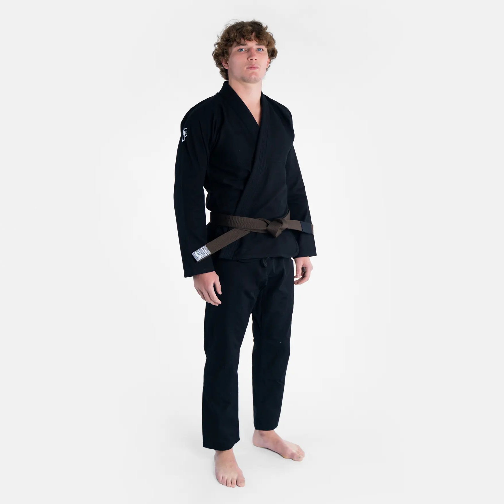 Progress Kimono/Gi BJJ Męskie The Academy Czarne + biały pas w komplecie