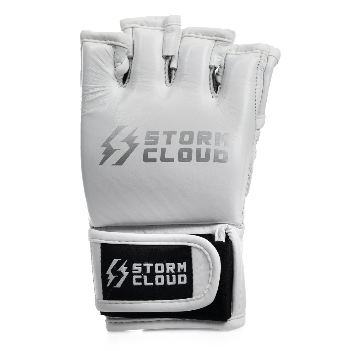 StormCloud Rękawice do MMA Hurricane 3.0 4oz bez kciuka Białe/Srebrne