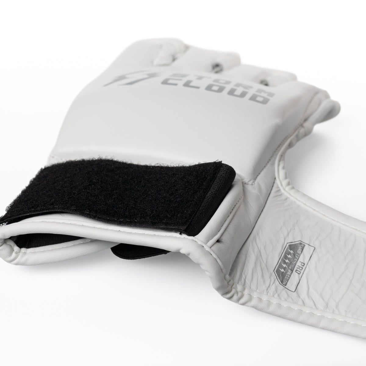 StormCloud Rękawice do MMA Hurricane 3.0 4oz bez kciuka Białe/Srebrne