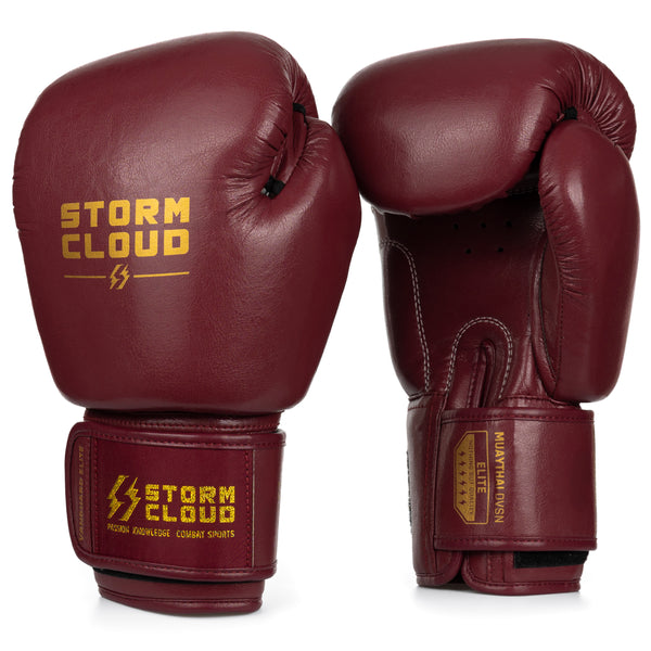 StormCloud Rękawice bokserskie Vanguard Elite Thai Bordowe