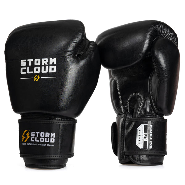 StormCloud Rękawice bokserskie Vanguard Elite Thai Czarne