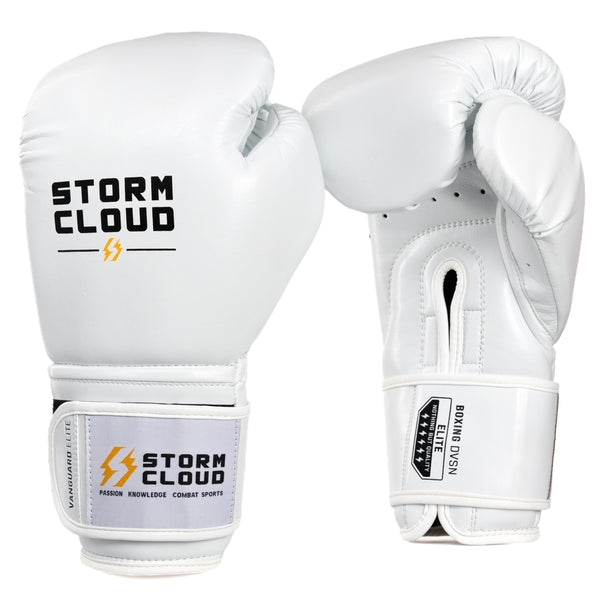 StormCloud Rękawice bokserskie Vanguard Boxing Elite Białe