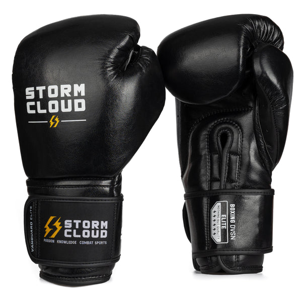 StormCloud Rękawice bokserskie Vanguard Boxing Elite Czarne