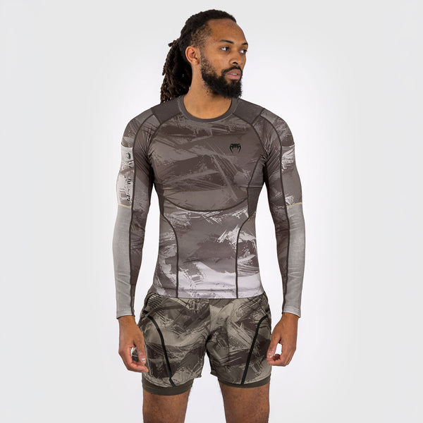 Venum Rashguard Męski Electron 3.0 długi rękaw Sand