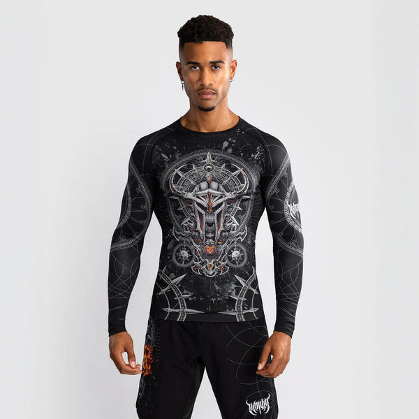 Venum Rashguard Gladiator 5.0 Długi Rękaw Czarno-srebrny