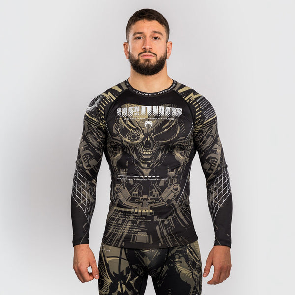 Venum Rashguard Męski Invader Długi Rękaw Czarny/Piaskowy
