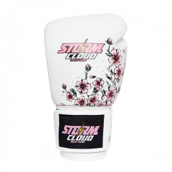 StormCloud Rękawice do Muay Thai Blizzard Sakura Białe - sklep MMAniak.pl