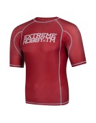 Extreme Hobby Rashguard Krótki Rękaw Trace Czerwony - sklep MMAniak.pl