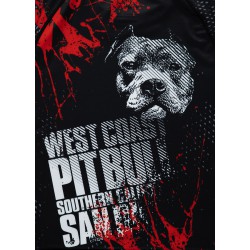 Pitbull Rashguard Blood Dog Krótki Rękaw 2.0 Czarny - sklep MMAniak.pl