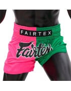 Fairtex Spodenki Muay-Thai BS1911 Różowe/Zielone - sklep MMAniak.pl