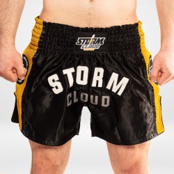 StormCloud Spodenki Muay Thai Headline Czarne/Żółte