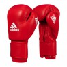 Adidas Rękawice bokserskie ze skóry naturalnej Z Atestem Aiba Czerwone