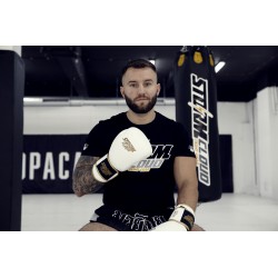 StormCloud Rękawice Bokserskie Boxing Pro Białe/Złote - sklep MMAniak.pl