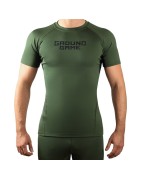 Ground Game Rashguard Athletic Krótki Rękaw Khaki - sklep MMAniak.pl