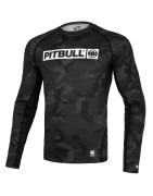 Pitbull Rashguard Net Camo Hilltop 2 All Black Długi rękaw - sklep mmaniak.pl