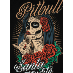 Pitbull T-shirt Santa Muerte 23 Czarny - sklep MMAniak.pl