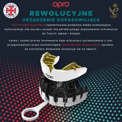 Opro Ochraniacz na Zęby Custom Fit Braces Czarny/Biały - sklep MMAniak.pl