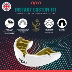 Opro Ochraniacz na Zęby Custom Fit Braces Czarny/Biały - sklep MMAniak.pl