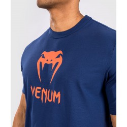 Venum T-shirt Classic Niebiesko/Pomarańczowy - sklep MMAniak.pl