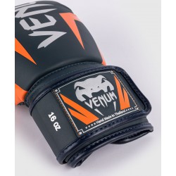 Venum Rękawice bokserskie Elite Navy/Silver/Orange - sklep MManiak.pl