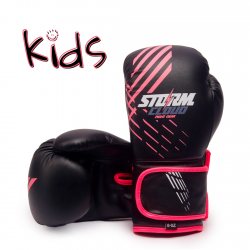 StormCloud Rękawice bokserskie dla dzieci Lynx czarno-różowe 6oz
