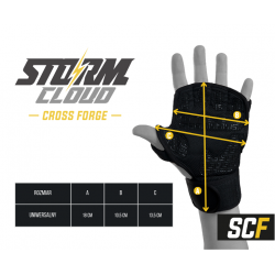 Rękawiczki treningowe StormCloud Cross otwarte - sklep MMAniak.pl