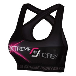Biustonosz Sportowy Damski Extreme Hobby MT SPORT Czarny/Różowy