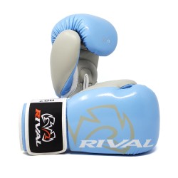 Błękitno-szare rękawice bokserskie przyrządowe Rival RB7 | MMAniak.pl