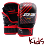 StormCloud Rękawice MMA dla dzieci Lynx Sparingowe Czarno/Czerwone 7oz