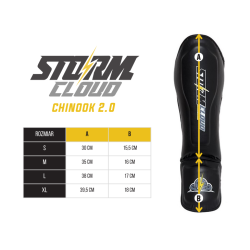 StormCloud Ochraniacze Piszczeli Chinook 2.0 Czarne - sklep MMAniak.pl