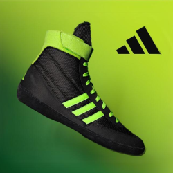 Czarno-Zielone Buty Zapaśnicze Adidas Combat Speed 4 | MMAniak.pl