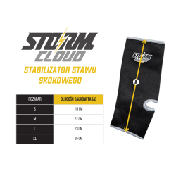 Czarny Elastyczny Stabilizator Stawu Skokowego StormCloud | sklep MMAniak.pl