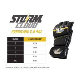 StormCloud Rękawice MMA Hurricane 2.0 Białe 4oz - sklep MMAniak.pl