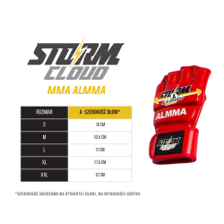 StormCloud Rękawice do MMA ALMMA 4oz Czerwone - sklep MMAniak.pl