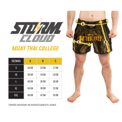 StormCloud Spodenki Muay Thai College Niebieskie - sklep MMAniak.pl