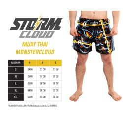 StormCloud Spodenki Muay Thai Monstercloud Czarne - sklep MMAniak.pl