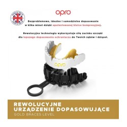 Biało-Złoty Ochraniacz Na Zęby Opro Gold Braces Do Aparatów | MMAniak