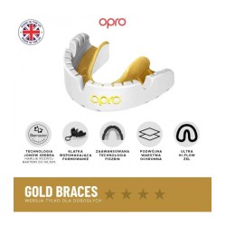 Opro Ochraniacz Na Zęby Gold Braces + Strap czarny