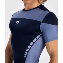 Granatowo-Niebieski Rashguard Z Krótkim Rękawem Venum Tempest | MMAniak