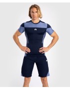 Granatowo-Niebieski Rashguard Z Krótkim Rękawem Venum Tempest | MMAniak