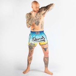 Spodenki Muay-Thai 8 Weapons Vivo Sunrise Niebieskie |  MMAniak.pl