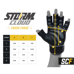 Rękawiczki treningowe skórzane na siłownię StormCloud FG-3 - sklep MMAniak.pl