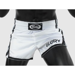 Biało-Czarne Spodenki Muay Thai Fairtex BSG3 Glory | sklep MMAniak.pl