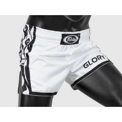 Biało-Czarne Spodenki Muay Thai Fairtex BSG3 Glory | sklep MMAniak.pl