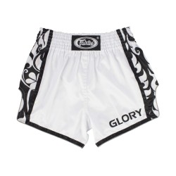 Biało-Czarne Spodenki Muay Thai Fairtex BSG3 Glory | sklep MMAniak.pl