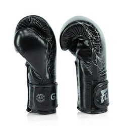 Czarno-Srebrne Rękawice Bokserskie Fairtex BGVG3 Glory | MMAniak.pl