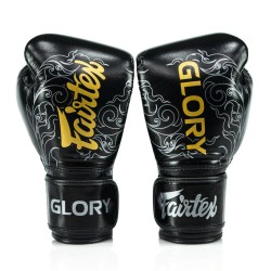 Czarno-Srebrne Rękawice Bokserskie Fairtex BGVG3 Glory | MMAniak.pl