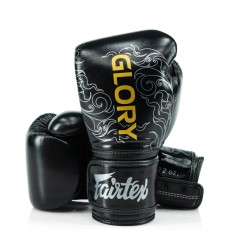 Czarno-Srebrne Rękawice Bokserskie Fairtex BGVG3 Glory | MMAniak.pl